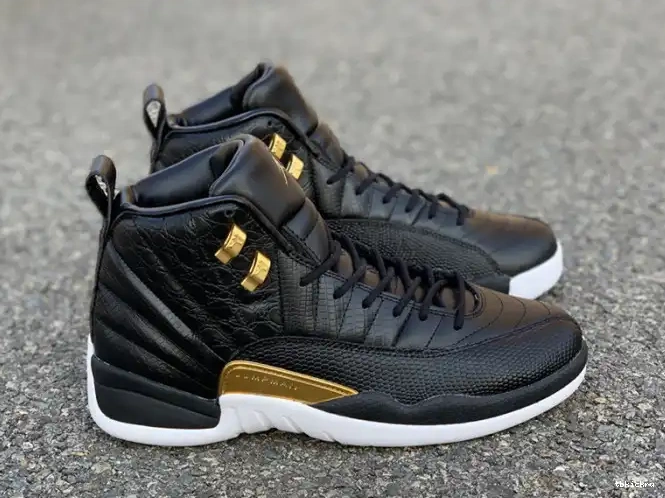 Rep TBK 12 AO6068-007 Retro Black 'Reptile' Metallic Gold-White Air Jordan 0620